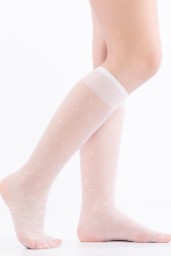 LNG-07 gambaletto Класичні дитячі гольфи з квітами TM GIULIA (bianco) LNG-07 gambaletto Класичні дитячі гольфи з квітами TM GIULIA (bianco)