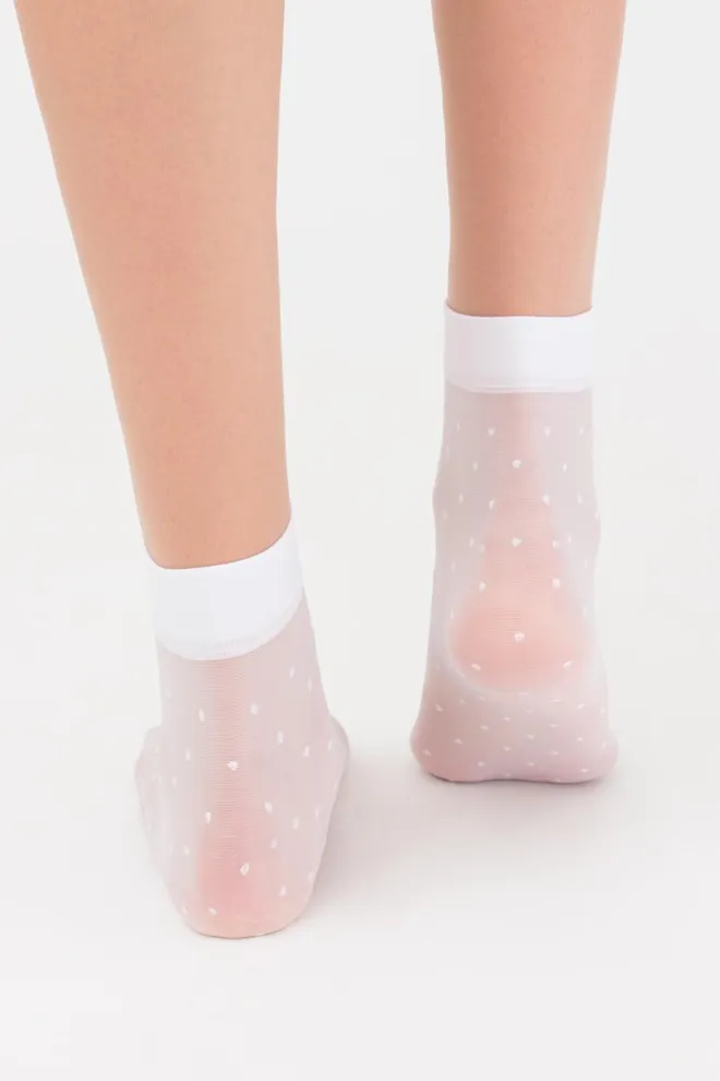 Носки детские капроновые с рисунком LNN-04 calzino (Планшет) Giulia (bianco)