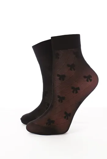 LNN-08 Дитячі ажурні шкарпетки з малюнком TM GIULIA  (nero)