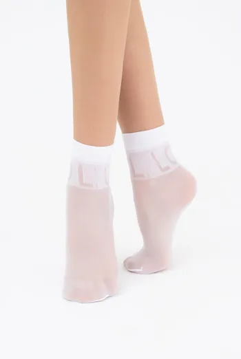 Шкарпетки дитячі капронові з написами LNN-10 Giulia (bianco) Шкарпетки дитячі капронові з написами LNN-10 Giulia (bianco)