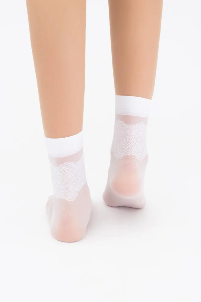 Носки детские капроновые с рисунком LNN-13 Giulia (bianco)