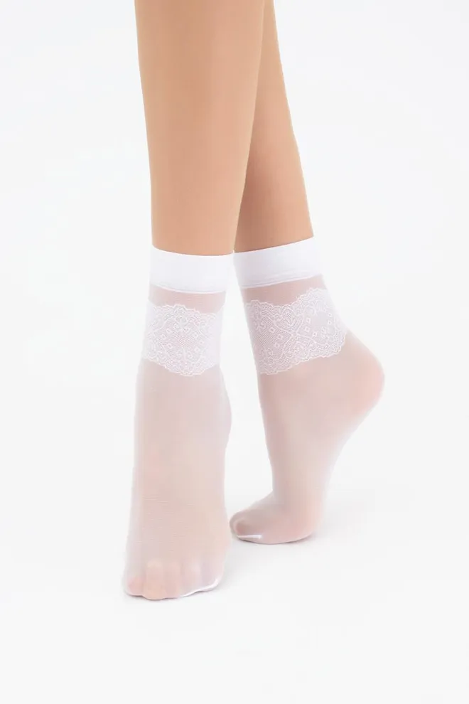 Носки детские капроновые с рисунком LNN-13 Giulia (bianco)
