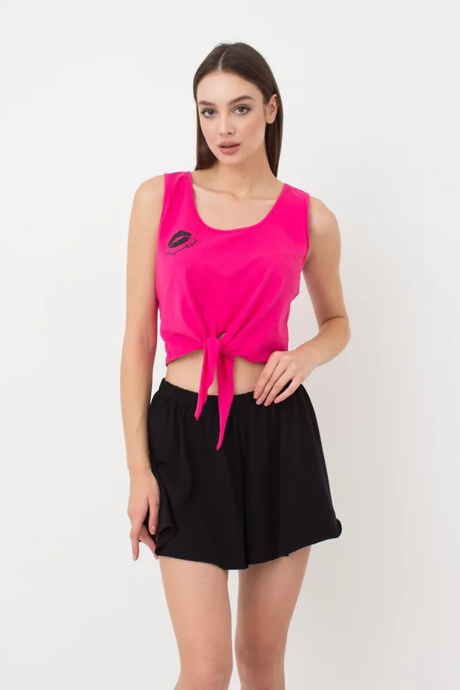 Жіноча бавовняна піжама Love Yourself 6030/010 Giulia (pink/black)