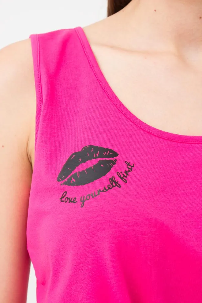 Жіноча бавовняна піжама Love Yourself 6030/010 Giulia (pink/black)