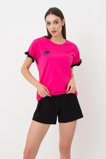 Женская хлопковая пижама Love Yourself 6120/010 Giulia (pink/black)