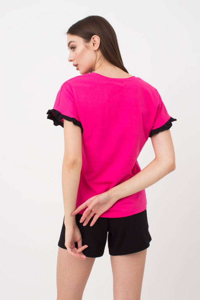 Жіноча бавовняна піжама Love Yourself 6120/010 Giulia (pink/black)