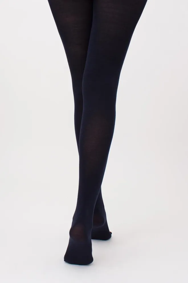 Теплі бавовняні колготки Lucky cotton 200 den Giulia (navy), синій