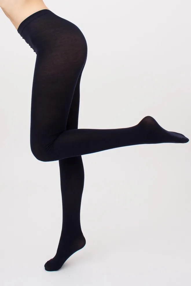 Теплі бавовняні колготки Lucky cotton 200 den Giulia (navy), синій