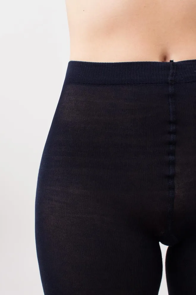 Теплі бавовняні колготки Lucky cotton 200 den Giulia (navy), синій