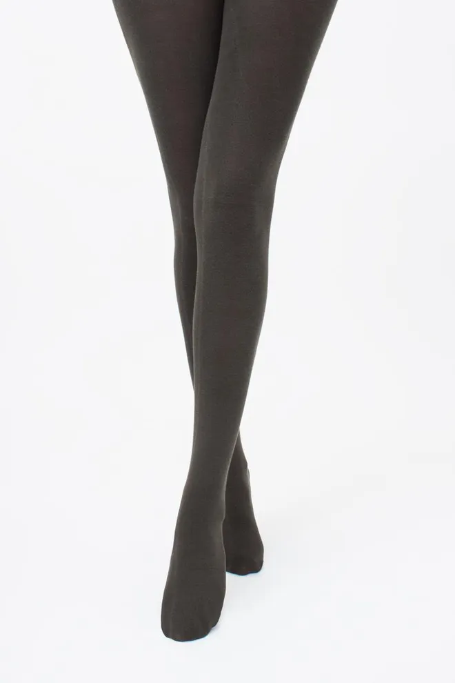 Теплі бавовняні колготки Lucky cotton 200 den Giulia (jungle), чорний