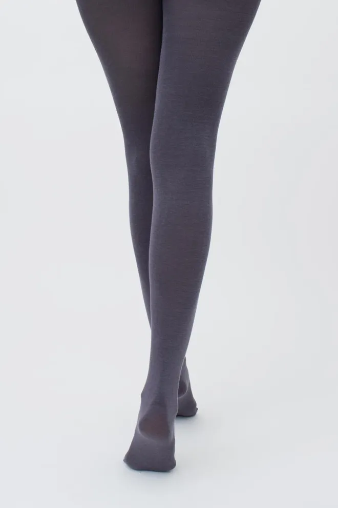 Теплі бавовняні колготки Lucky cotton 200 den Giulia (fumo), сірий