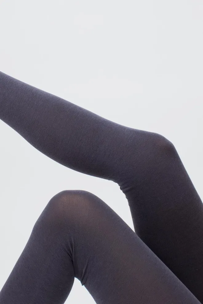 Теплі бавовняні колготки Lucky cotton 200 den Giulia (fumo), сірий