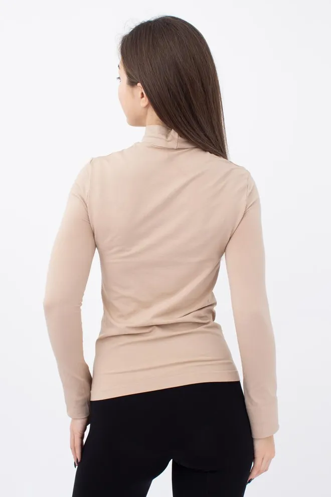 Безшовна водолазка LUPETTO MANICA LUNGA Giulia (naturale), бежевий