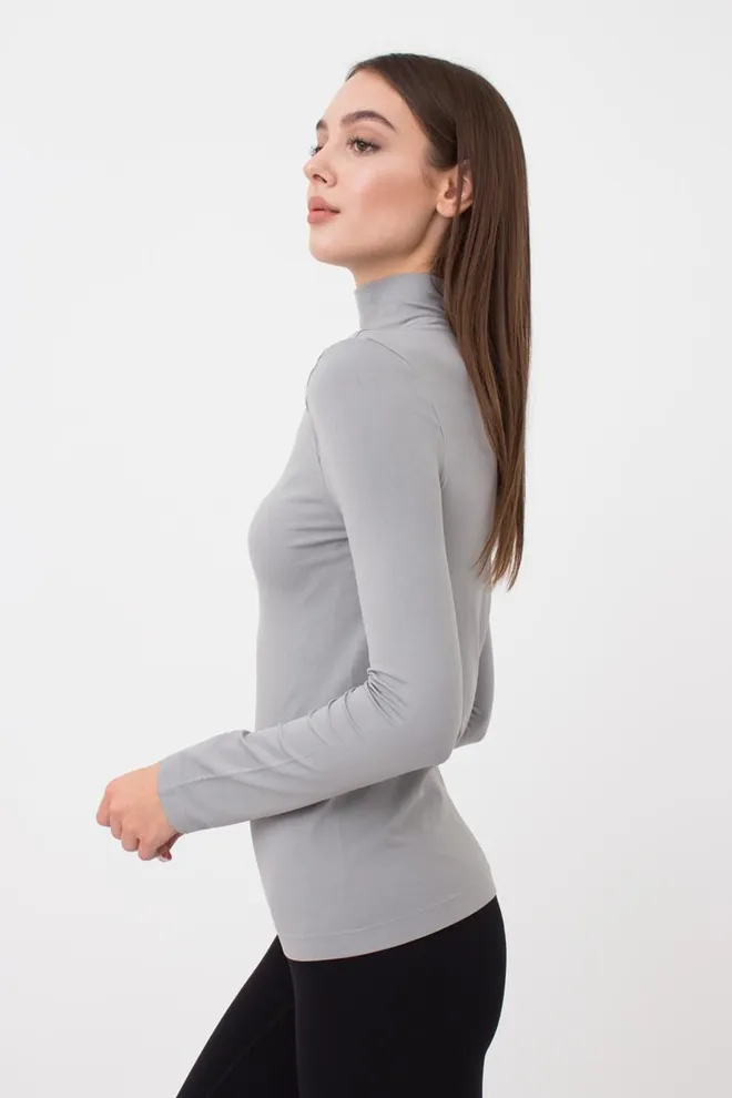 Безшовна водолазка LUPETTO MANICA LUNGA Giulia (ultimate grey), сірий