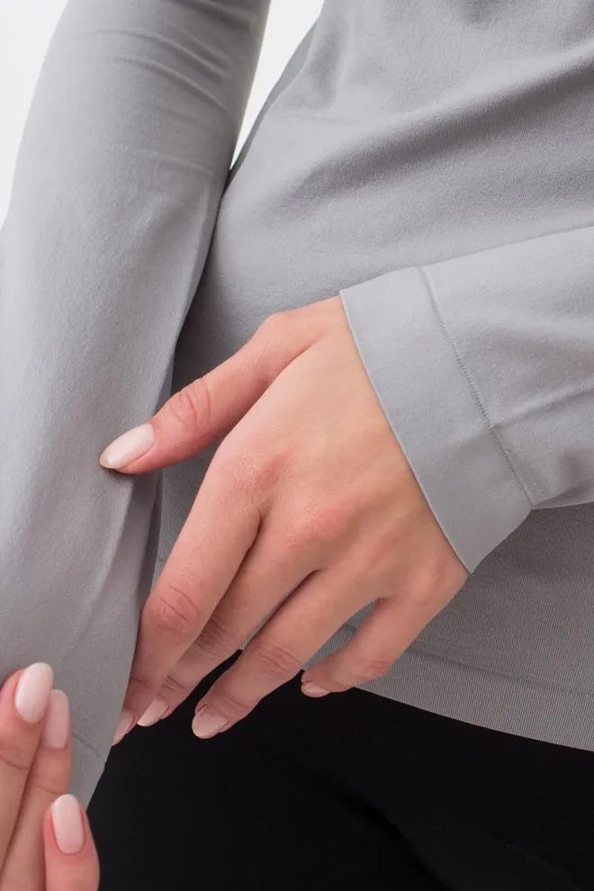 Безшовна водолазка LUPETTO MANICA LUNGA Giulia (ultimate grey), сірий