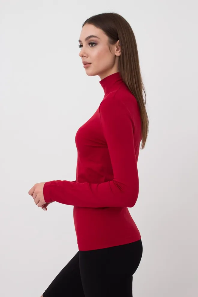 Безшовна водолазка LUPETTO MANICA LUNGA Giulia (winery), бордовий