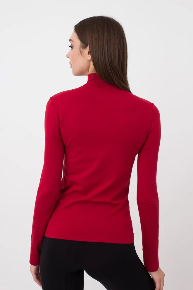 Безшовна водолазка LUPETTO MANICA LUNGA Giulia (winery), бордовий