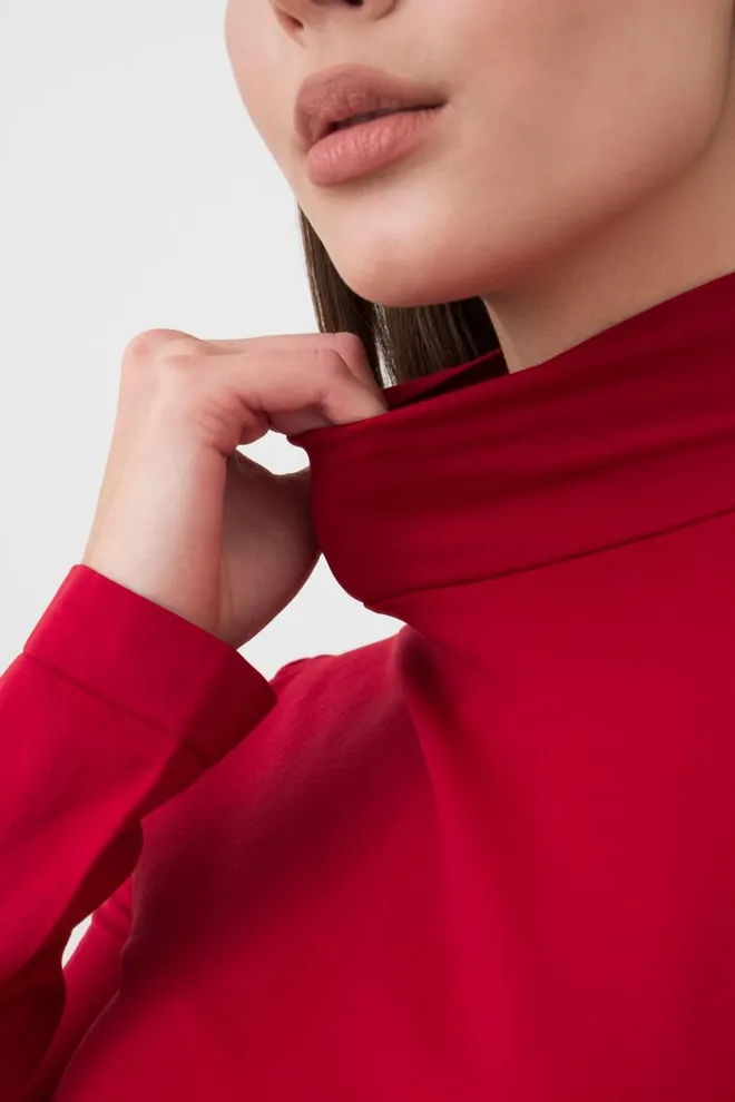 Безшовна водолазка LUPETTO MANICA LUNGA Giulia (winery), бордовий