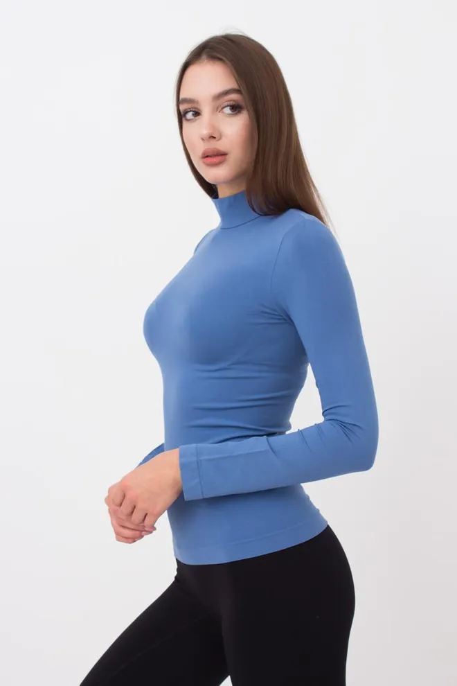 Безшовна водолазка LUPETTO MANICA LUNGA Giulia (riverside), блакитний