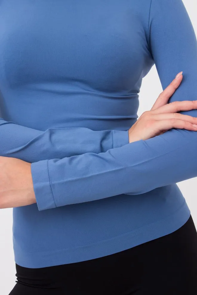 Безшовна водолазка LUPETTO MANICA LUNGA Giulia (riverside), блакитний