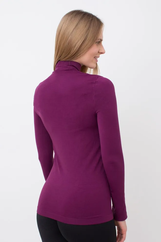 Безшовна водолазка LUPETTO MANICA LUNGA Giulia (magenta purple), фіолетовий
