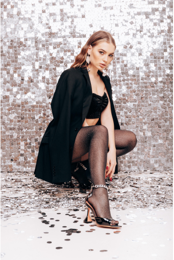 Колготки з блиском Lurex rete 40 den model 1 Giulia (nero) Колготки з блиском Lurex rete 40 den model 1 Giulia (nero)