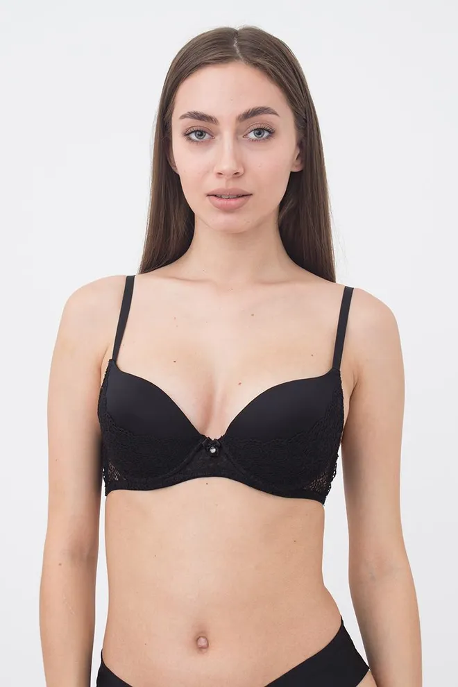 Бюстгальтер з пуш-апом Laura 1123/21 Giulia (black)