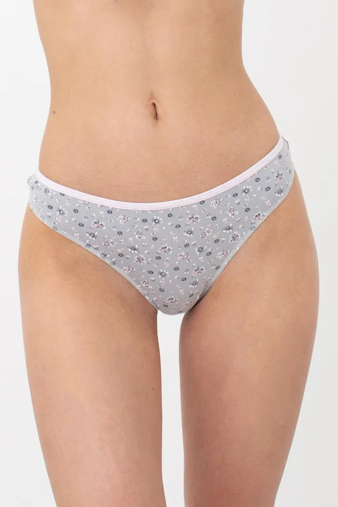 Женские трусы стринги с принтом Leila print 2112/60 Giulia (flowers)