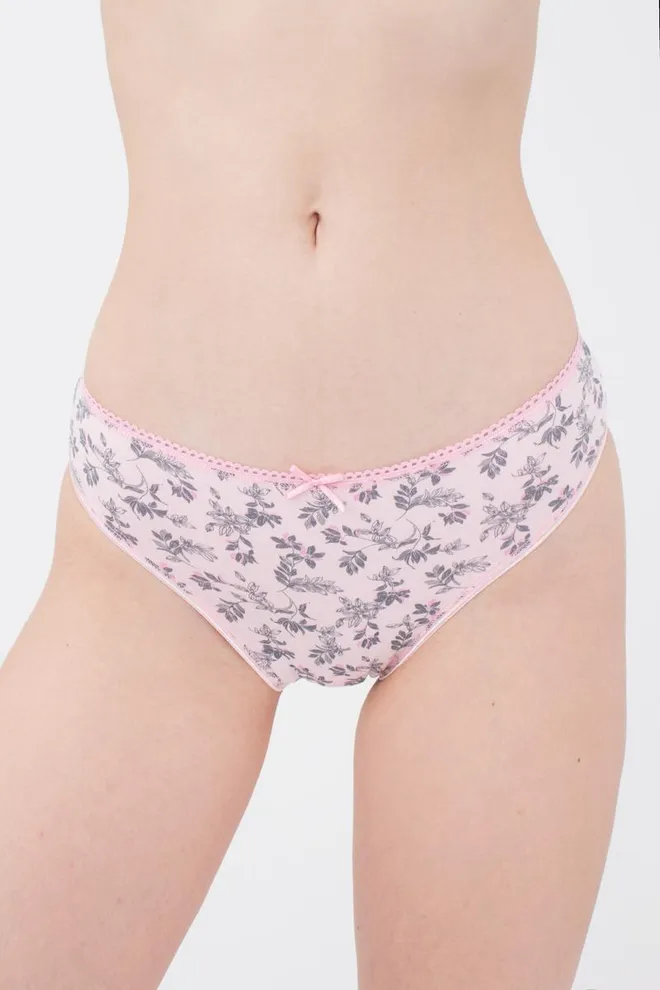 Женские трусы слипы Lily 2302/60 Giulia (pink/grey flowers)
