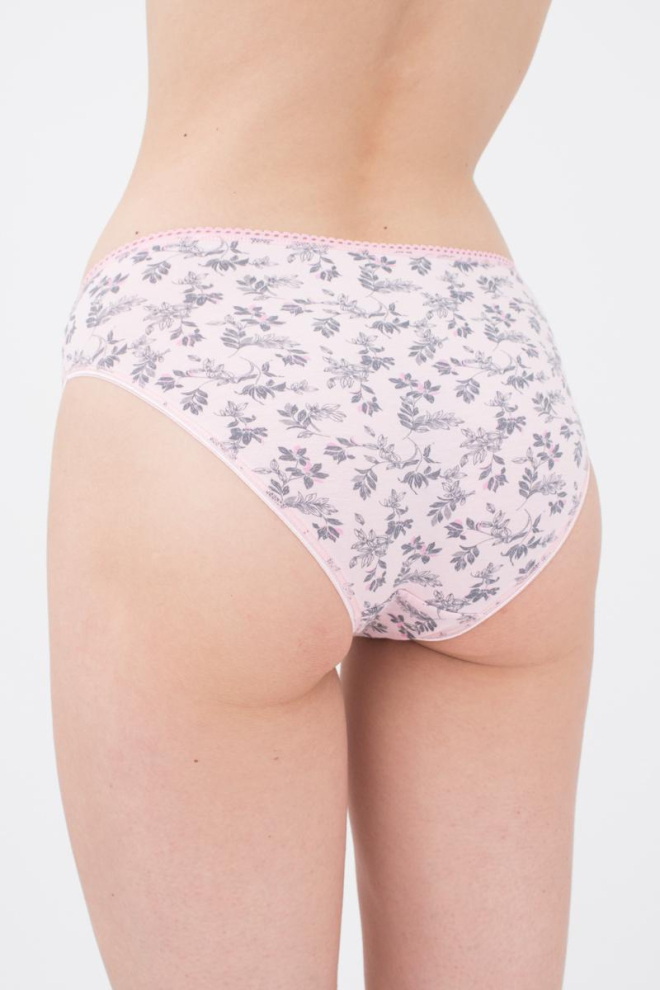 Жіночі труси сліпи Lily 2302/60 Giulia (pink/grey flowers)