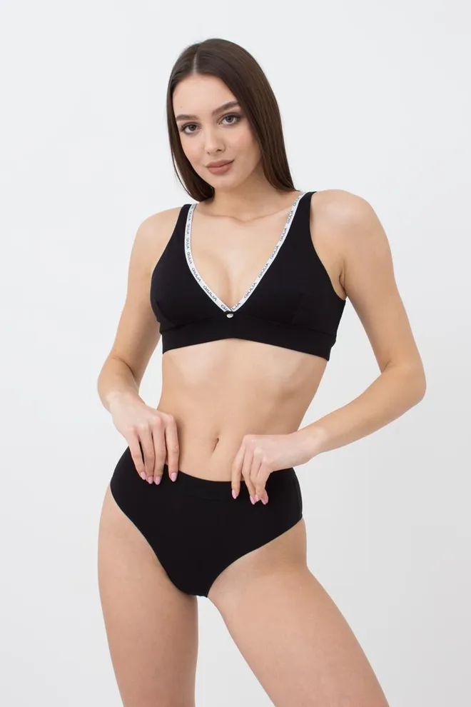 Бюстгальтер бавовняний Logo 1604/60 Giulia (black)