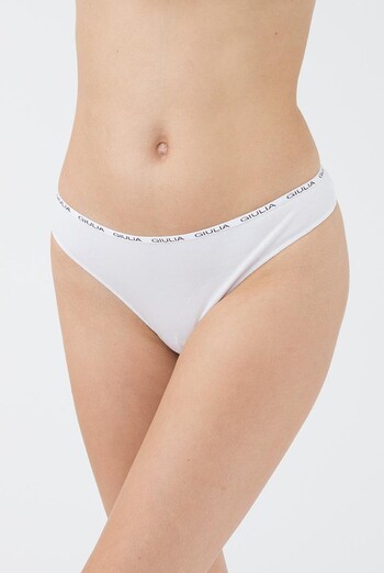 Жіночі труси стринги Logo 2102/60 Giulia (white) Жіночі труси стринги Logo 2102/60 Giulia (white)