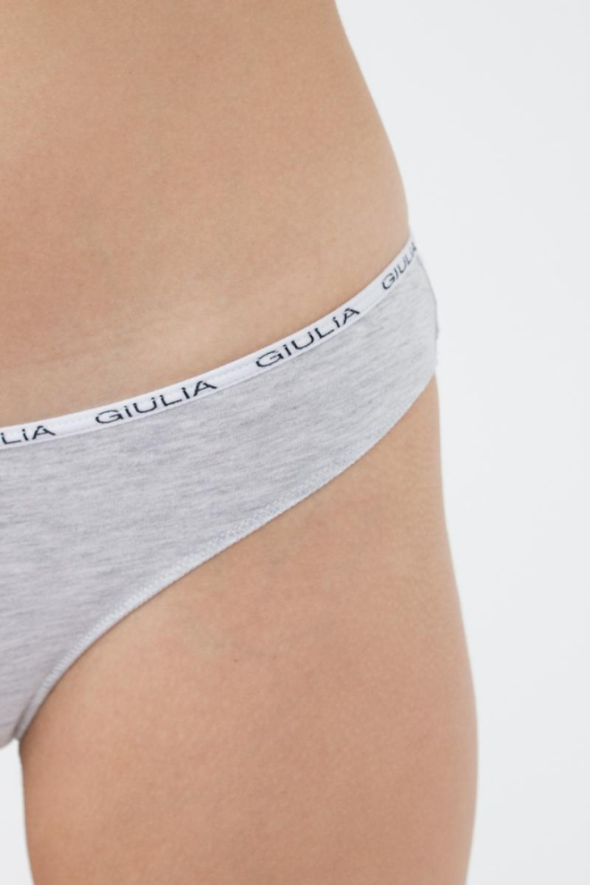 Жіночі труси стринги Logo 2102/60 Giulia (grey melange)