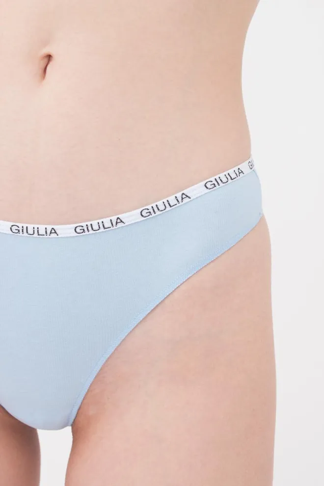 Женские трусы стринги Logo 2102/60 Giulia (sky blue)