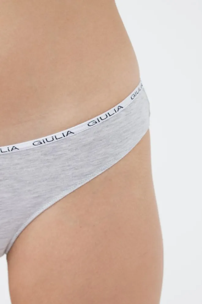 Женские трусы бразилиана Logo 2206/60 Giulia (grey melange)