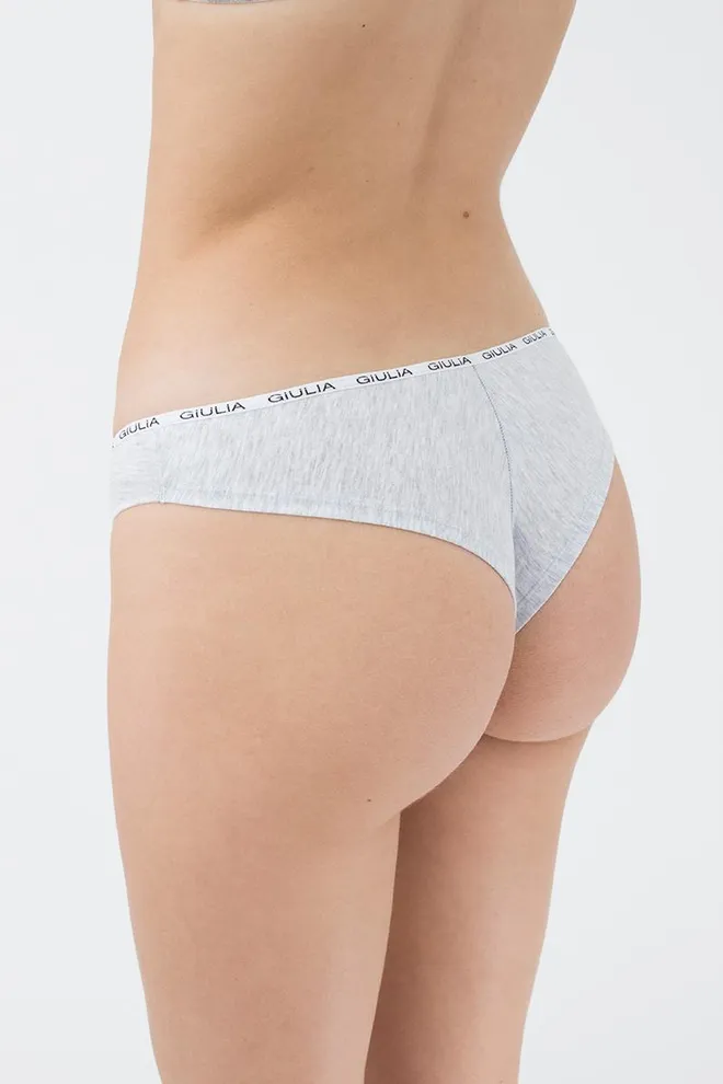 Женские трусы бразилиана Logo 2206/60 Giulia (grey melange)