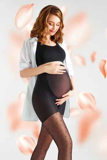 Фантазийные колготки в горох для беременных Mama amalia 40 model 1 Giulia (nero) Фантазийные колготки в горох для беременных Mama amalia 40 model 1 Giulia (nero)