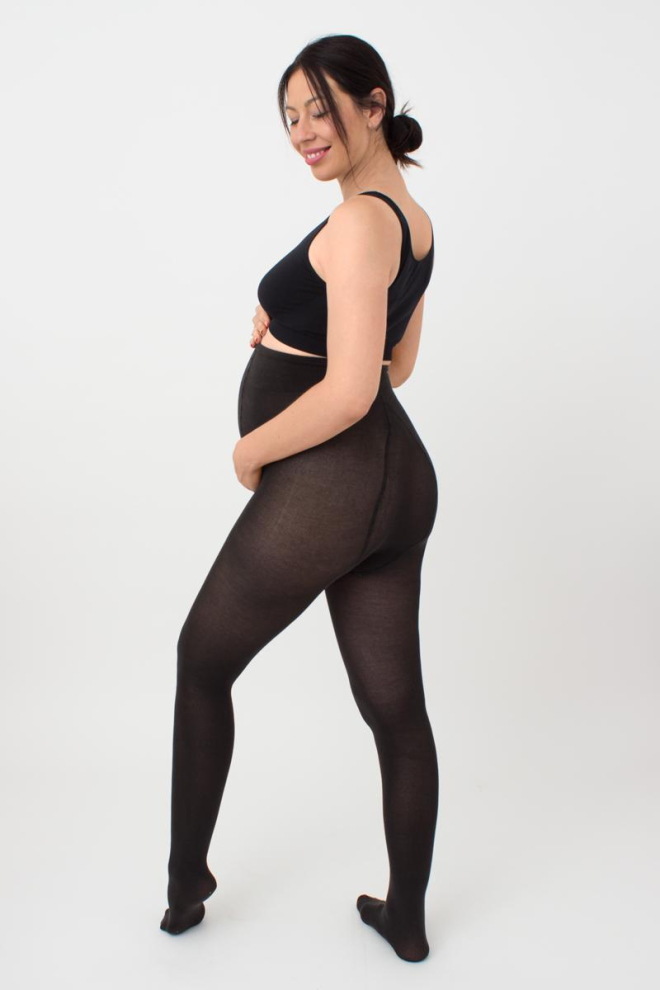 Теплі колготки для вагітних Mama cotton 200 den Giulia (nero)