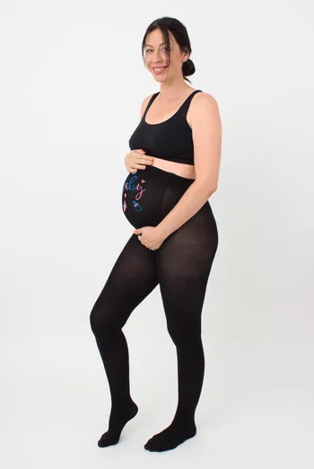 Теплые фантазийные колготки для беременных Mama cotton fashion 002 Giulia (nero) Теплые фантазийные колготки для беременных Mama cotton fashion 002 Giulia (nero)