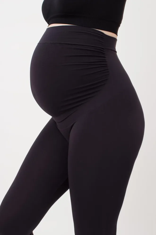 Безшовні легінси для вагітних MAMA LEGGINGS Giulia (nero), чорний