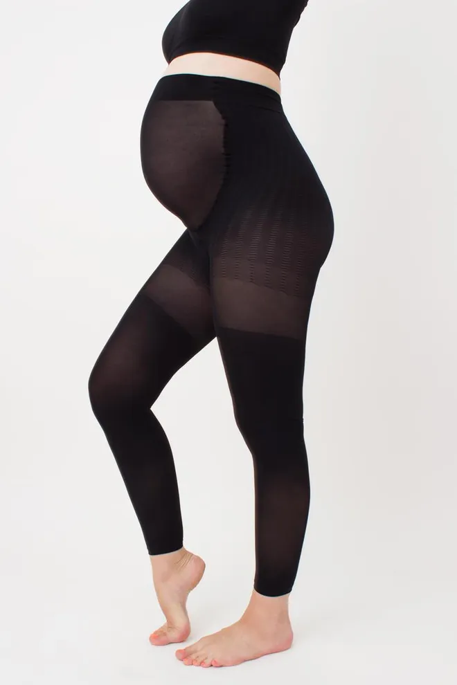 Безшовні легінси для вагітних Mama leggy tights Giulia (nero), чорний
