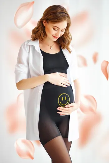 Фантазійні колготки для вагітних Mama love 40 model 1 Giulia (nero)