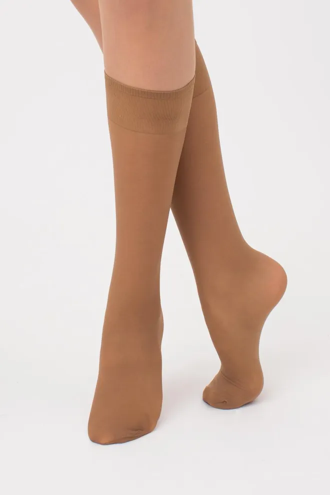 Класичні гольфи Marea 40 den Giulia 2 пари (caramel), бежевий