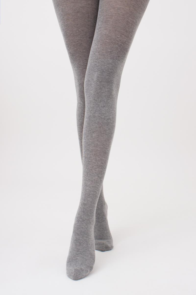 Колготки теплі Melange cotton 200 den Giulia (grey melange)