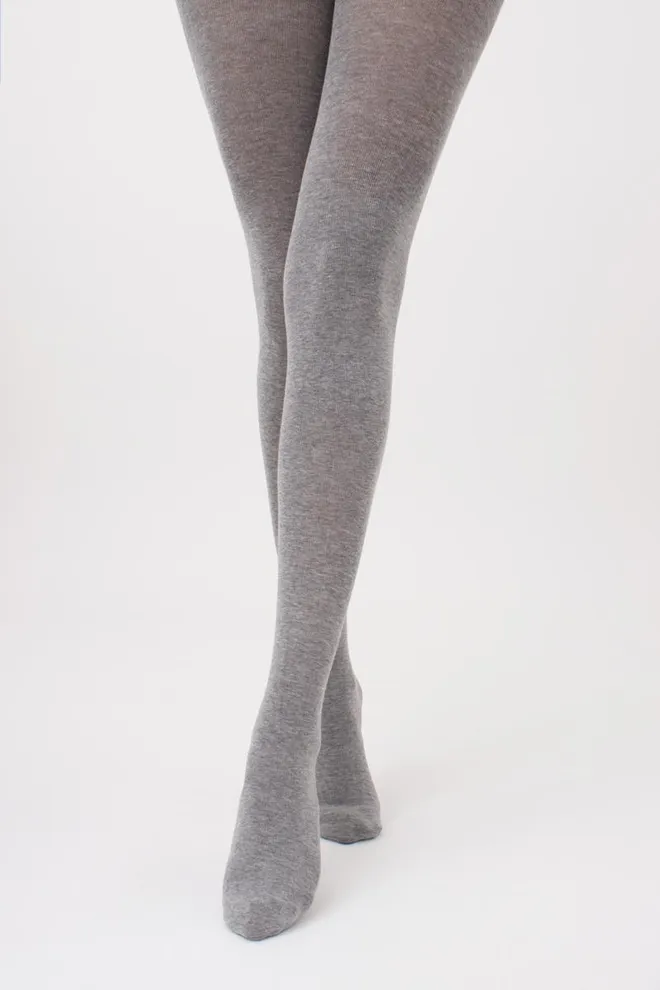 Колготки теплые Melange cotton 200 den Giulia (grey melange)