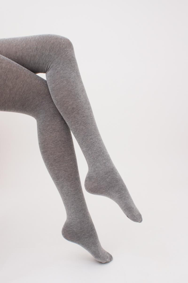 Колготки теплі Melange cotton 200 den Giulia (grey melange)