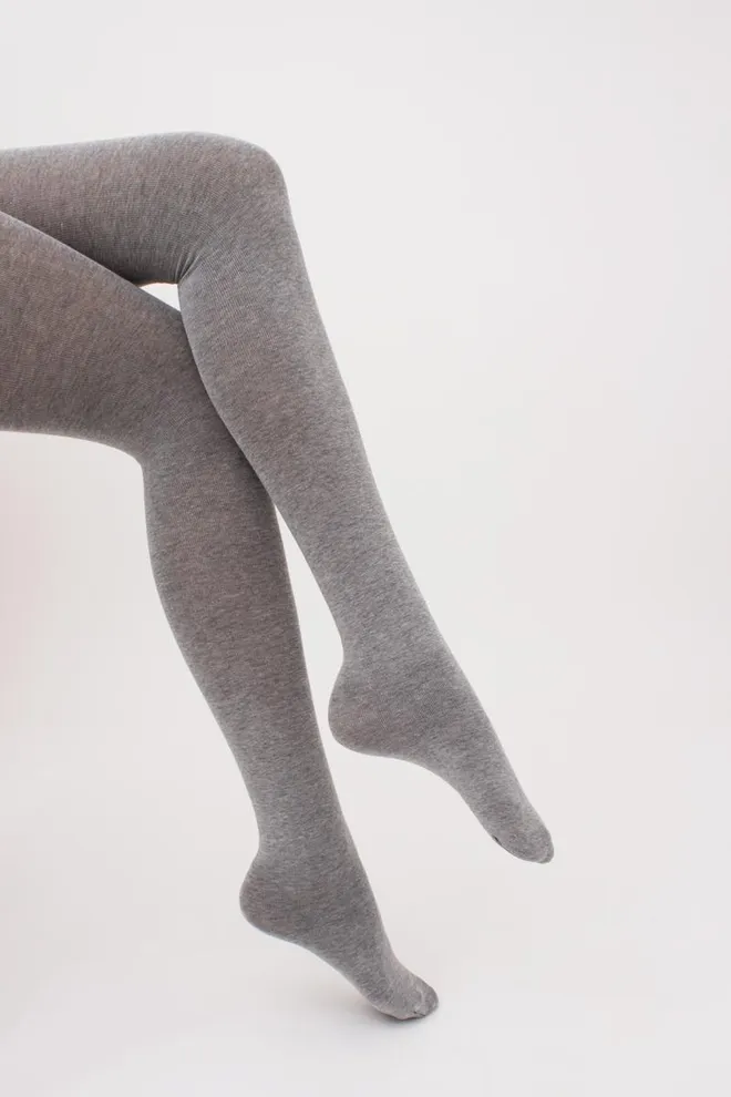 Колготки теплые Melange cotton 200 den Giulia (grey melange)