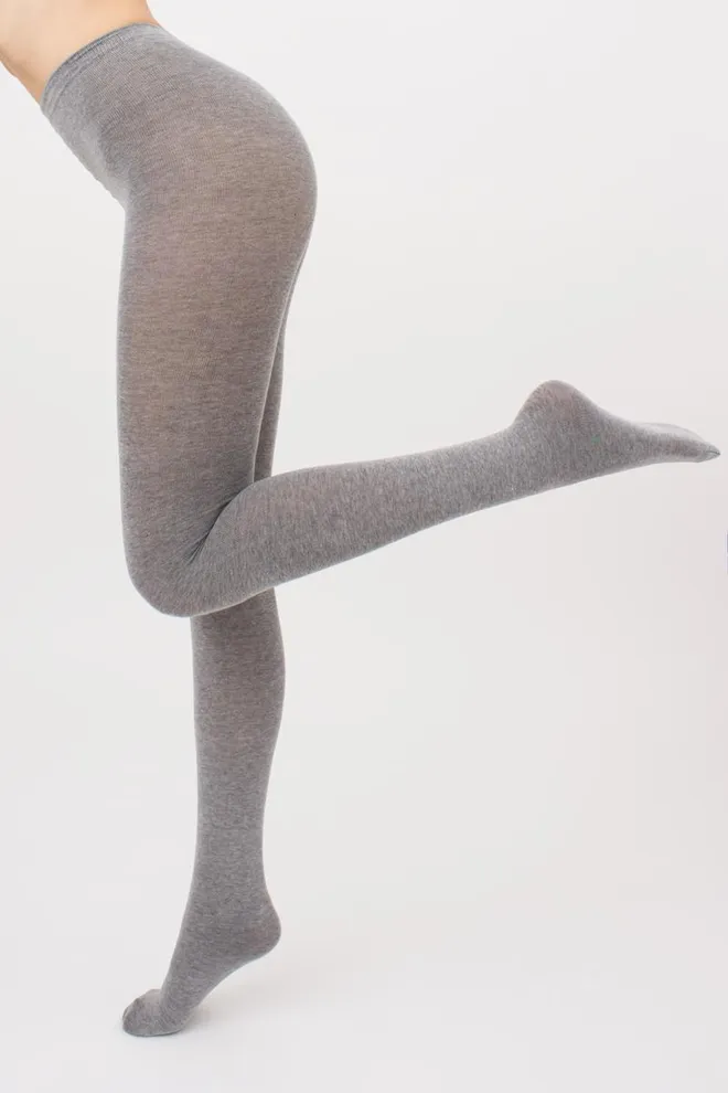 Колготки теплые Melange cotton 200 den Giulia (grey melange)