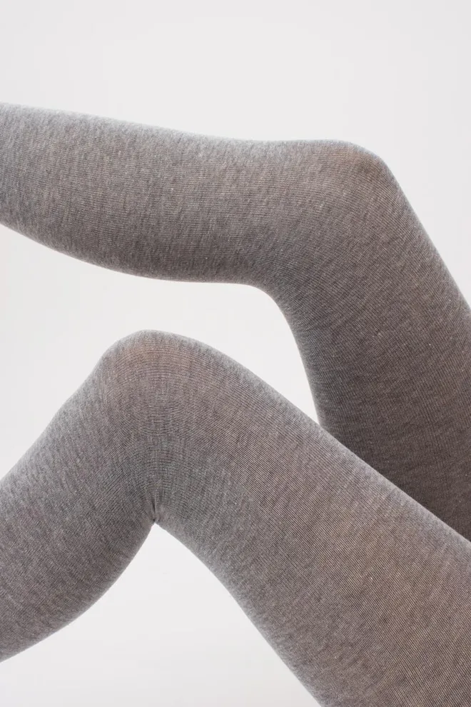 Колготки теплые Melange cotton 200 den Giulia (grey melange)