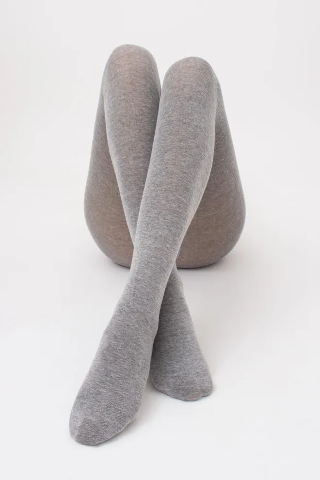 Колготки теплые Melange cotton 200 den Giulia (grey melange)